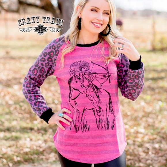 Crazy Train Tops - NEW Crazy Train NWT BOUTIQUE Sweatshirt Horse